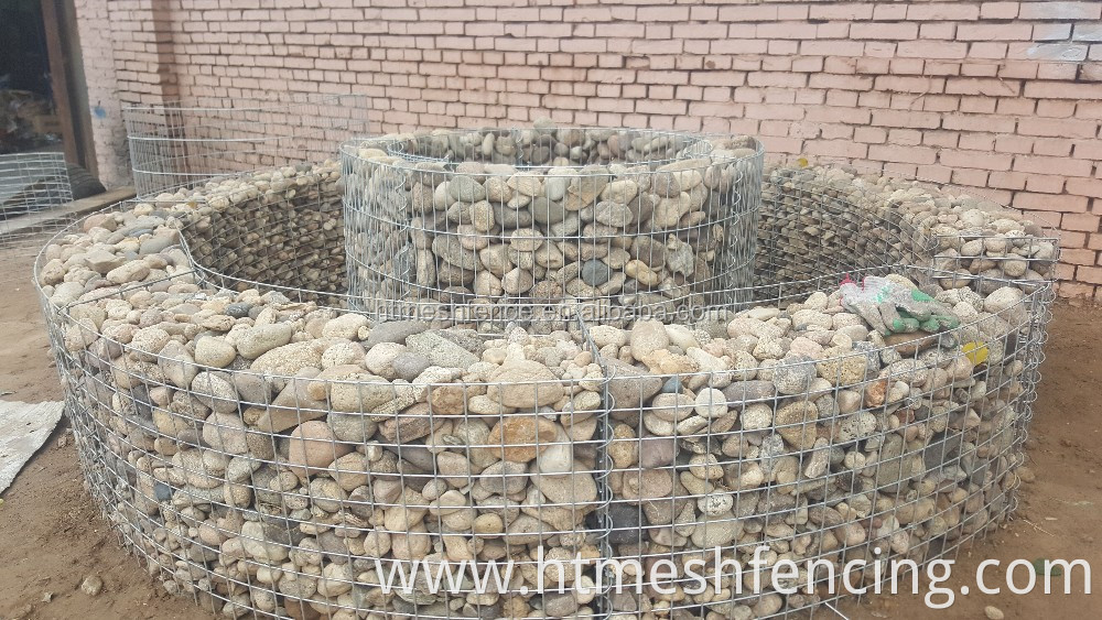 Decorative garden gabion with fire pits, welded gabion box basket, gabion retaining wall fence